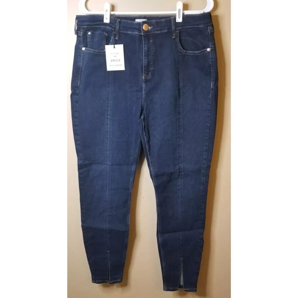 River Island womens amelie mid rise super skinny Jeans Size18